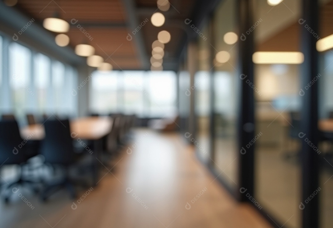 Escritório de trabalho com fundo desfocado