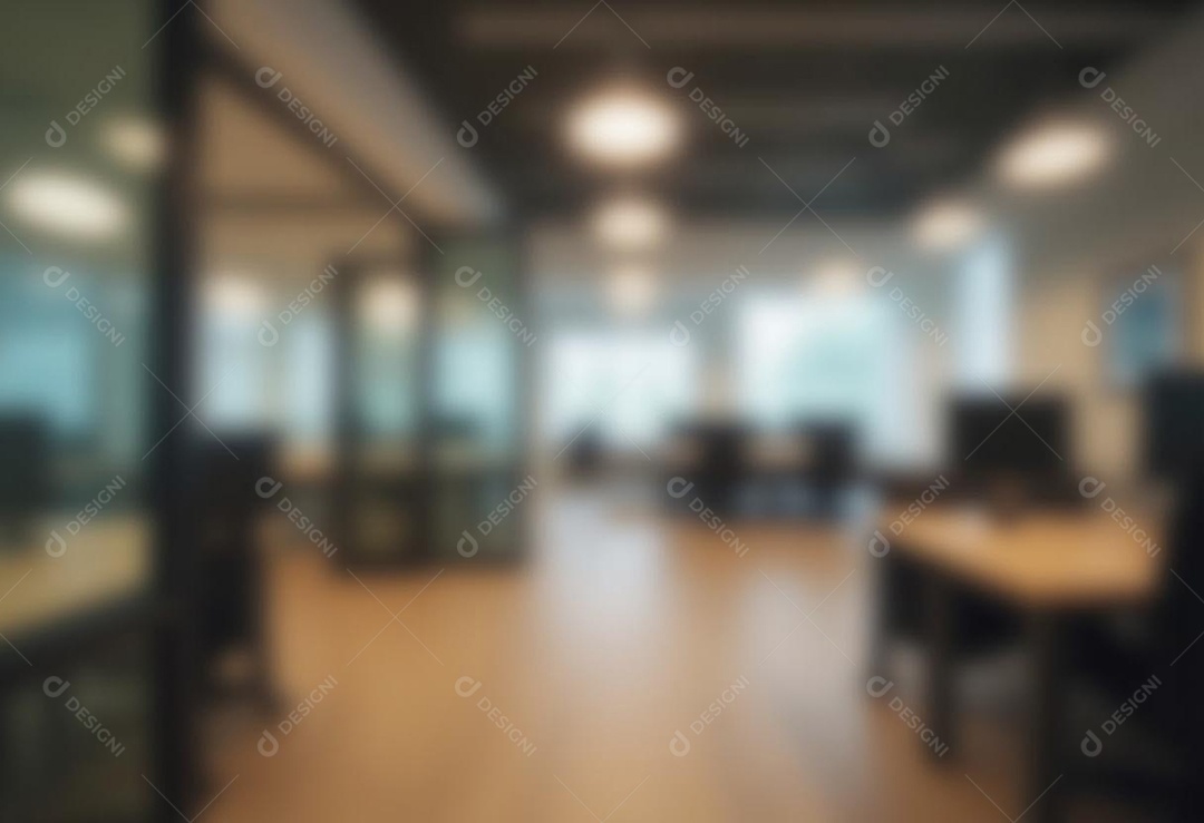 Escritório de trabalho com fundo desfocado