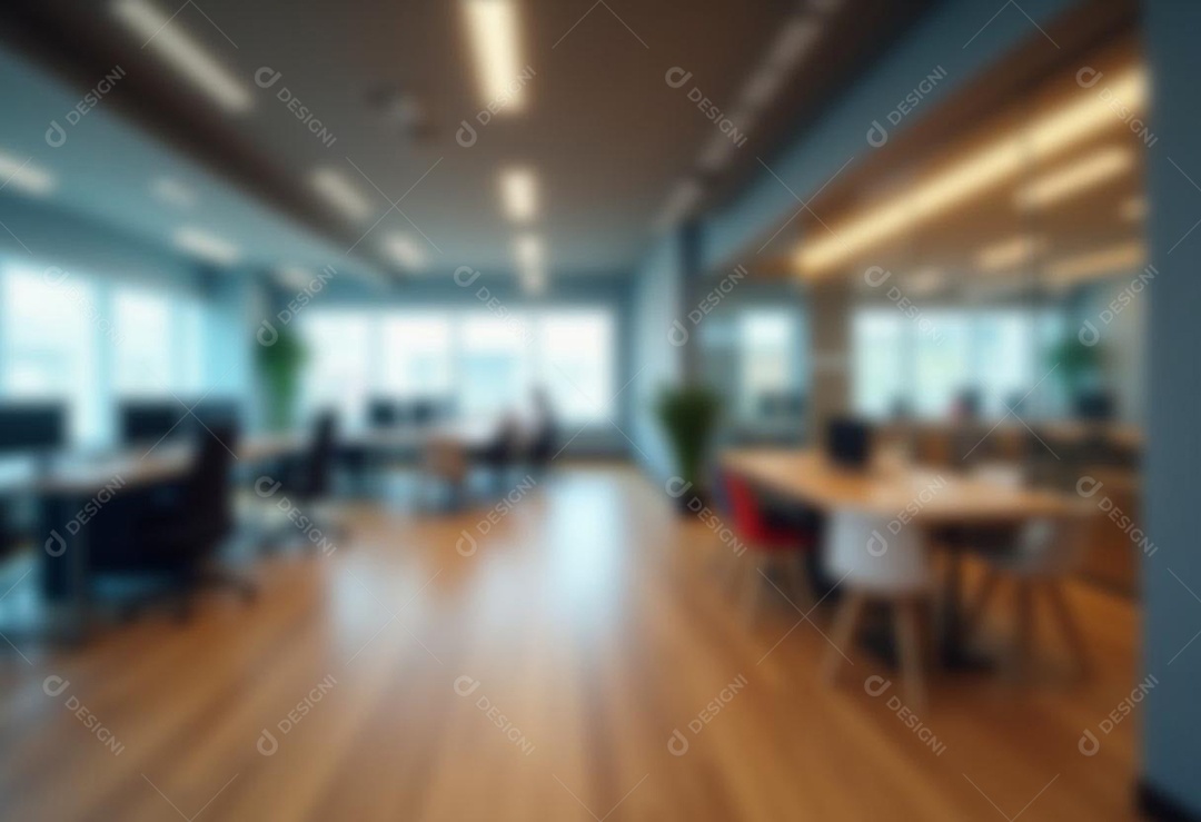 Escritório de trabalho com fundo desfocado