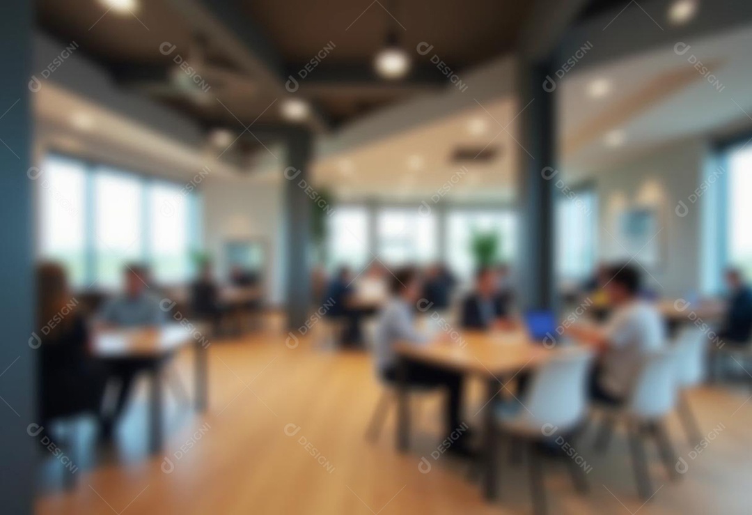 Escritório de trabalho com fundo desfocado