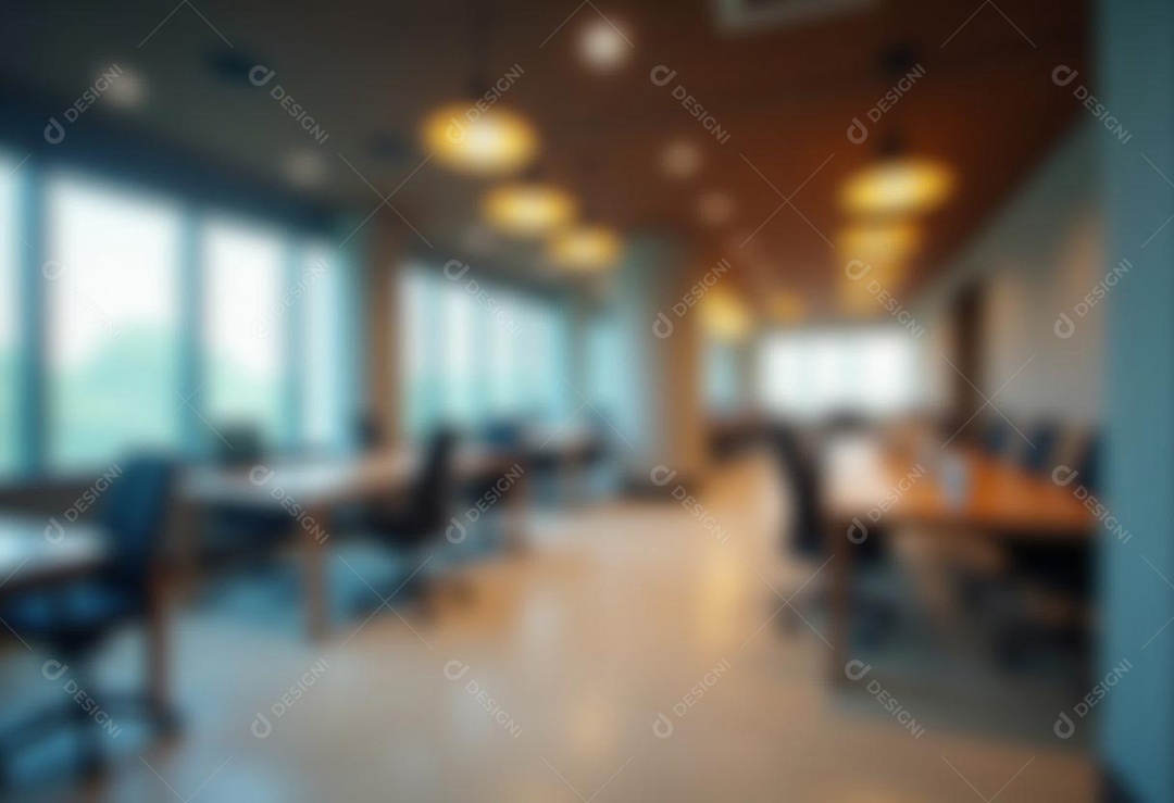 Escritório de trabalho com fundo desfocado