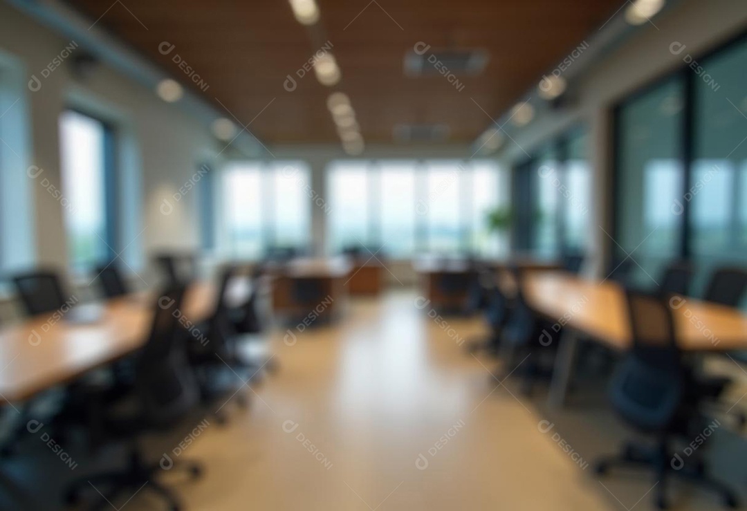 Escritório de trabalho com fundo desfocado