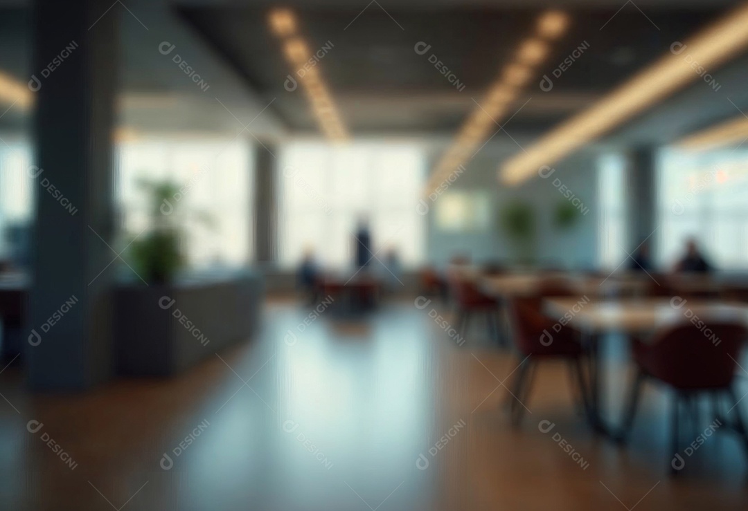 Escritório de trabalho com fundo desfocado