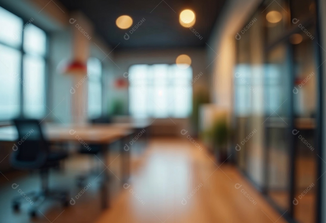 Escritório de trabalho com fundo desfocado