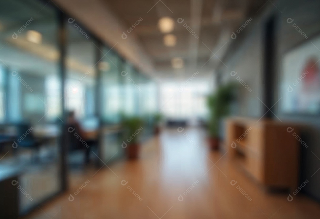 Escritório de trabalho com fundo desfocado