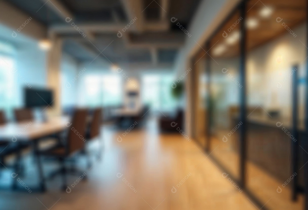 Escritório de trabalho com fundo desfocado