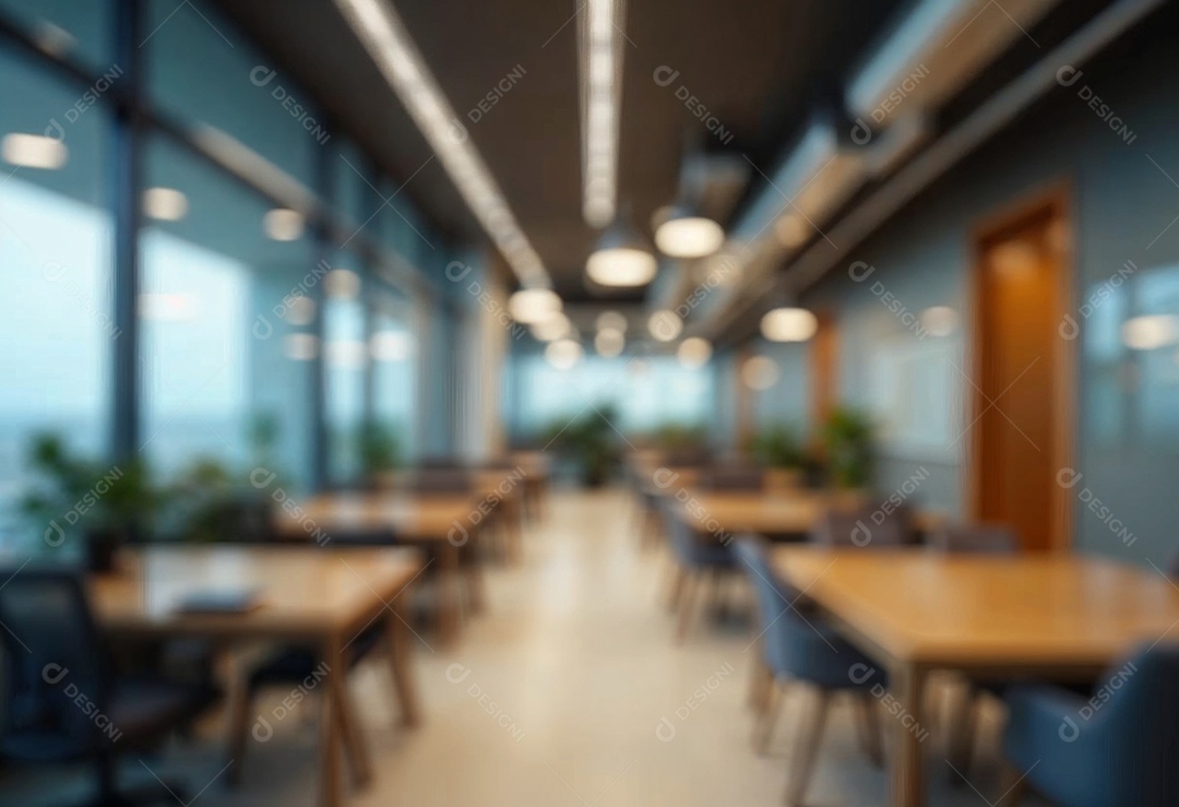 Escritório de trabalho com fundo desfocado