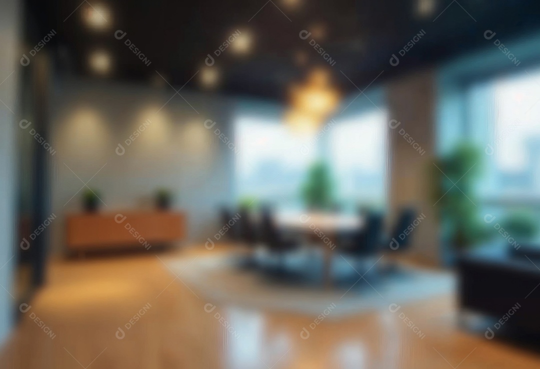 Escritório de trabalho com fundo desfocado