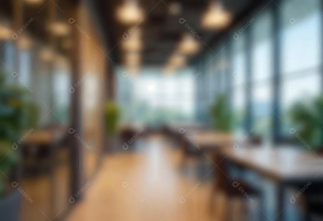 Escritório de trabalho com fundo desfocado