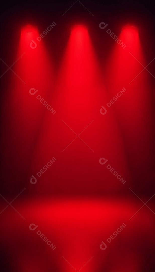 Palco iluminado com luzes de led vermelha