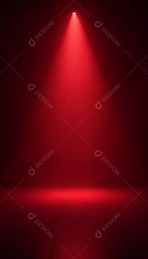 Palco iluminado com luzes de led vermelha