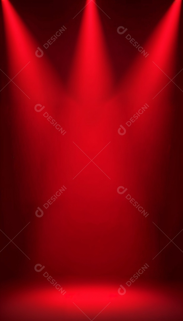 Palco iluminado com luzes de led vermelha