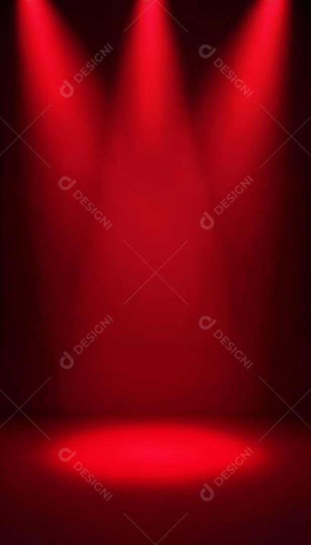 Palco iluminado com luzes de led vermelha