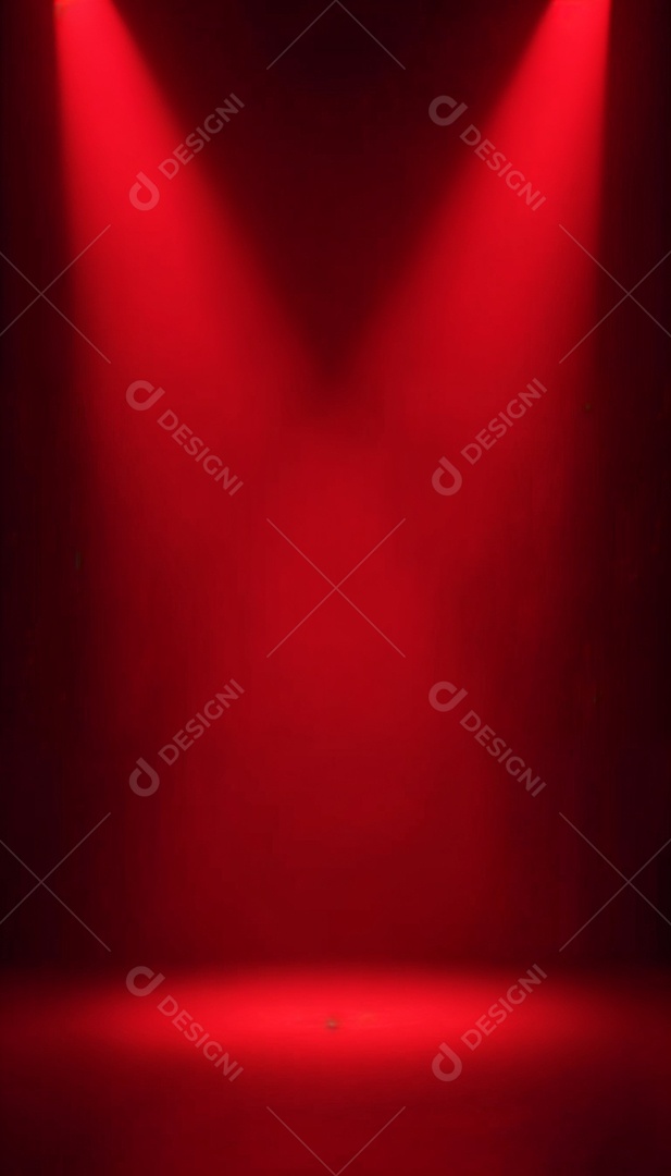 Palco iluminado com luzes de led vermelha