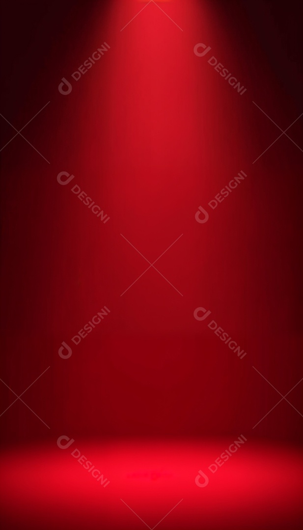 Palco iluminado com luzes de led vermelha