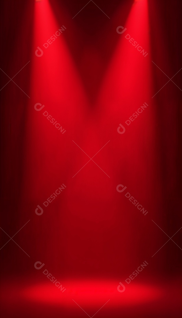 Palco iluminado com luzes de led vermelha