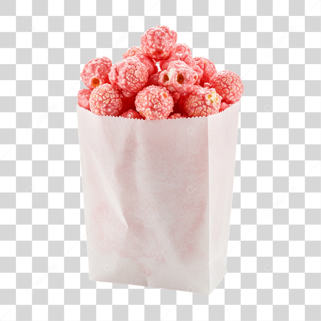 Pacote de Pipoca Doce em Festa Junina PNG Transparente