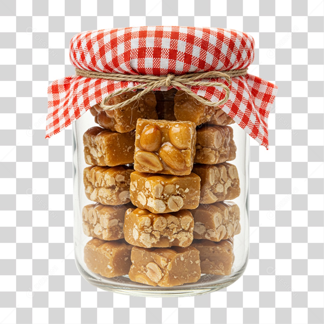 Pote de Doce em Festa Junina PNG Transparente