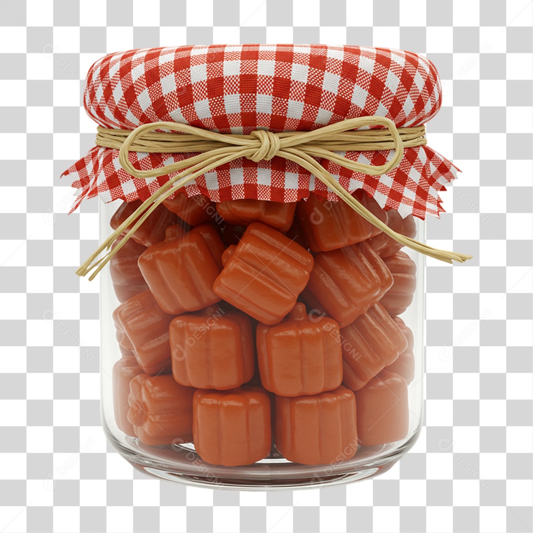 Pote de Doce em Festa Junina PNG Transparente