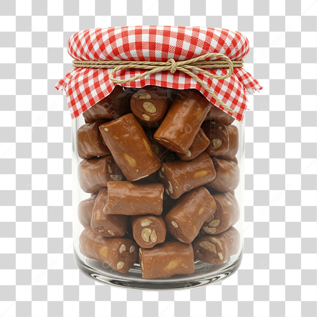 Pote de Doce em Festa Junina PNG Transparente