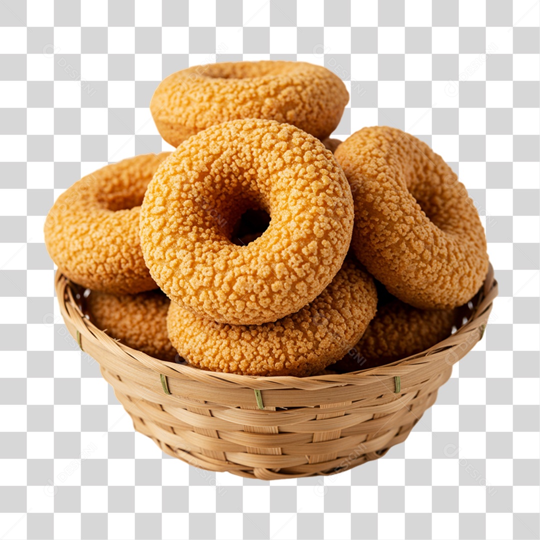 Roscas Donuts em Cestinha PNG Transparente