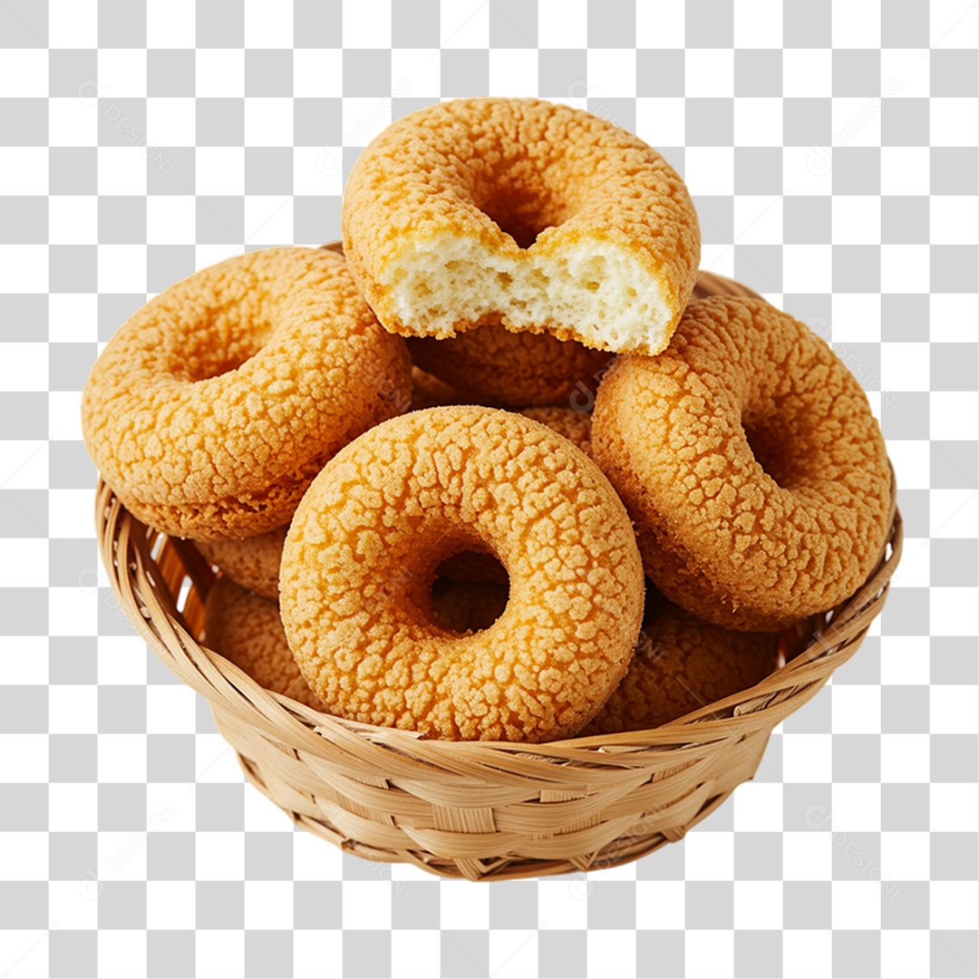 Roscas Donuts em Cestinha PNG Transparente