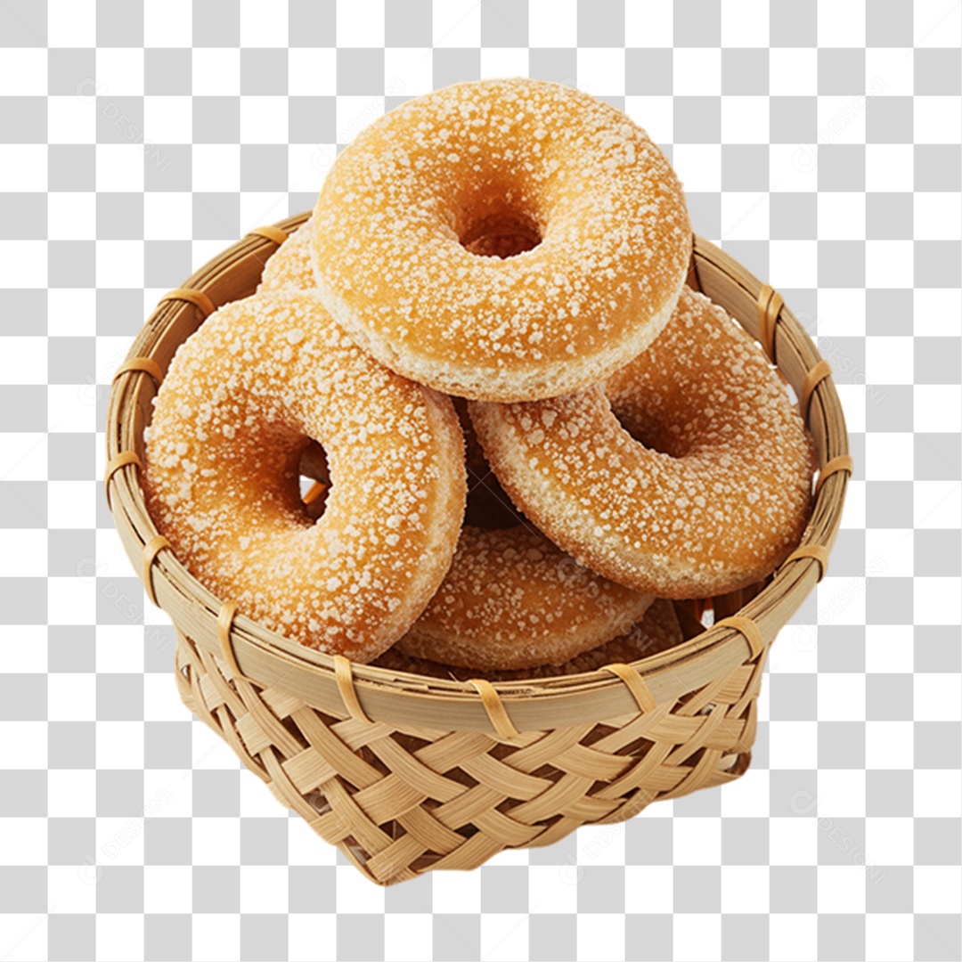 Roscas Donuts em Cestinha PNG Transparente