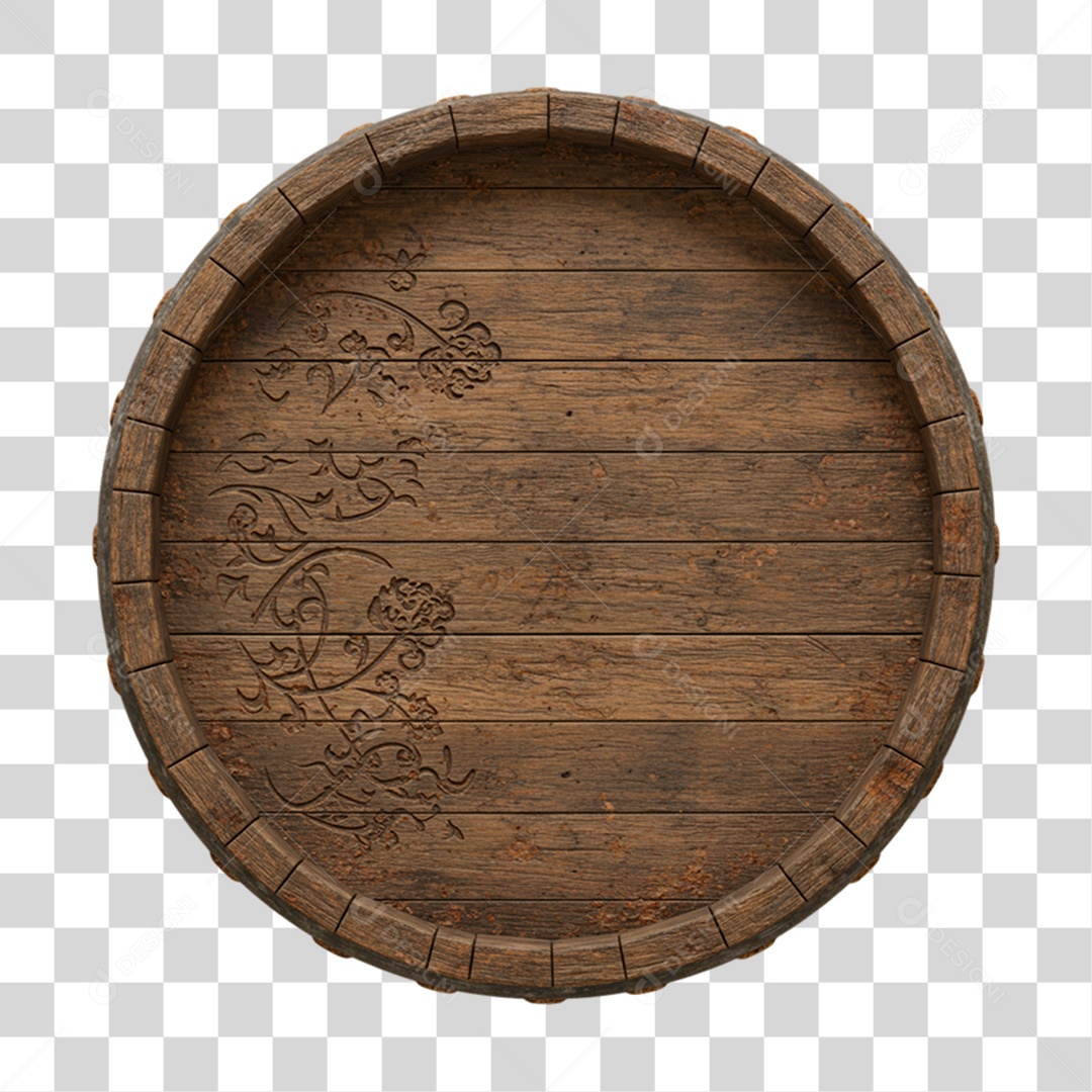 Barril de Madeira PNG Transparente