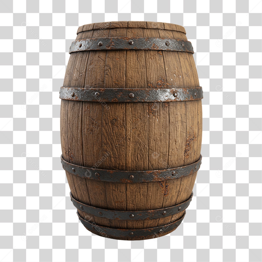 Barril de Madeira PNG Transparente