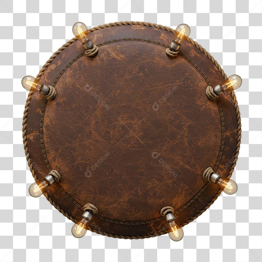 Wooden Board with Transparent PNG Lamps