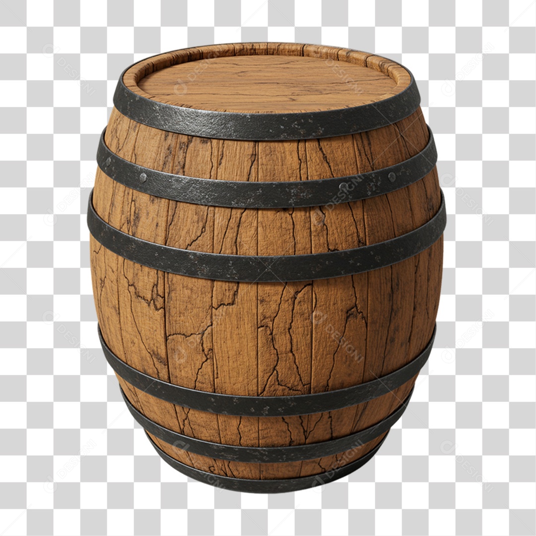 Barril de Madeira PNG Transparente