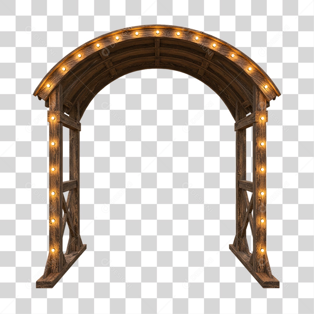 Portal de Madeira PNG Transparente