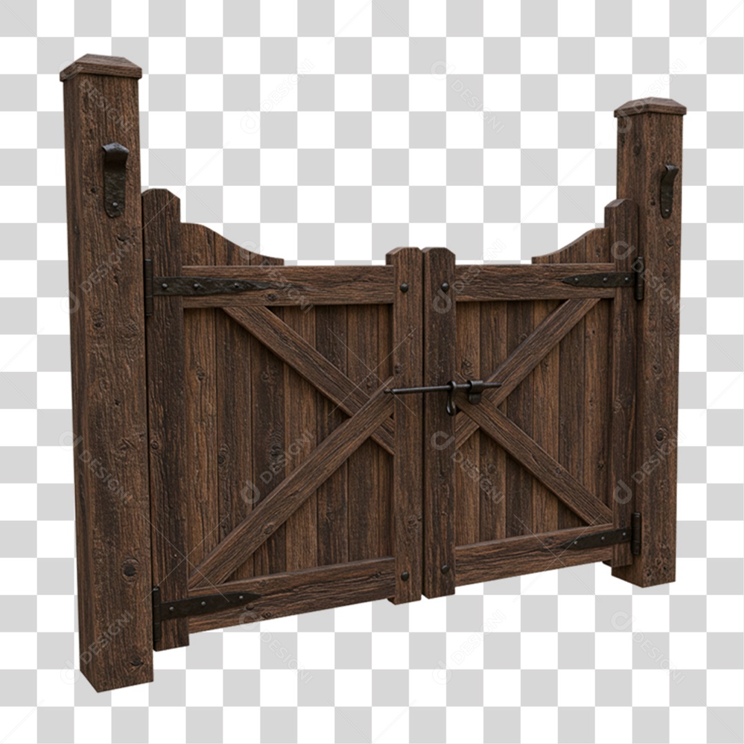 Portal de Madeira Entrada Porteira PNG Transparente