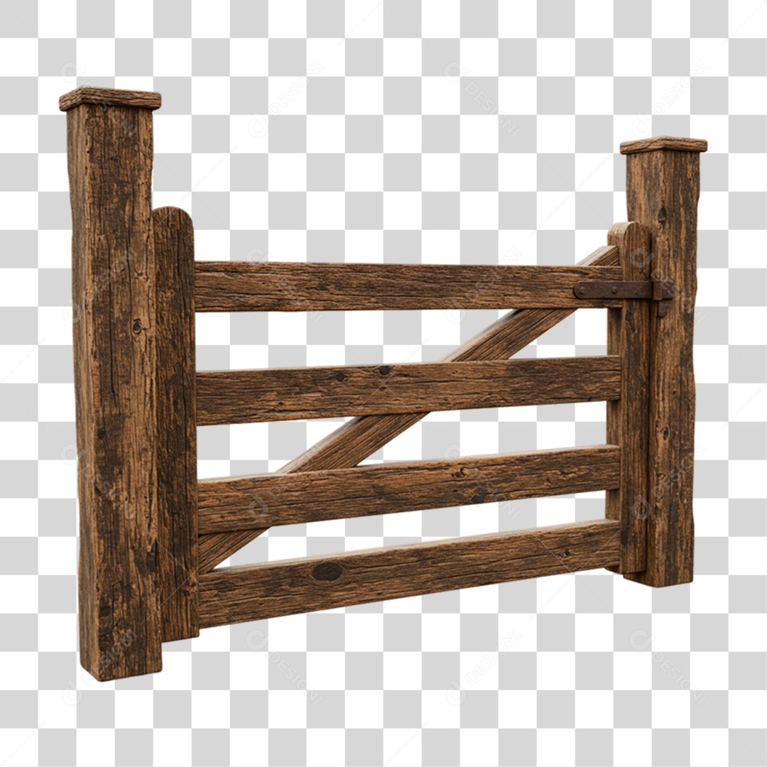 Portal de Madeira Entrada Porteira PNG Transparente