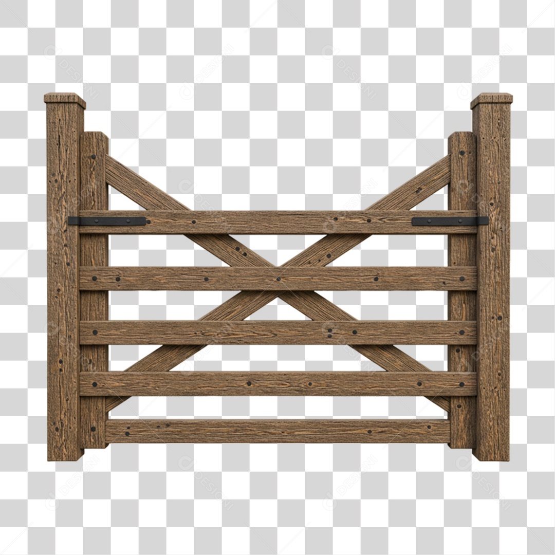 Portal de Madeira Entrada Porteira PNG Transparente