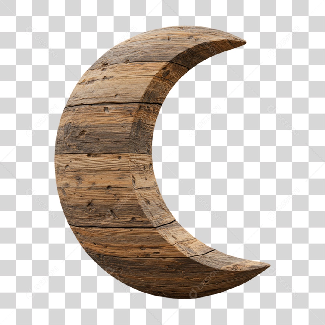 Lua de Madeira PNG Transparente