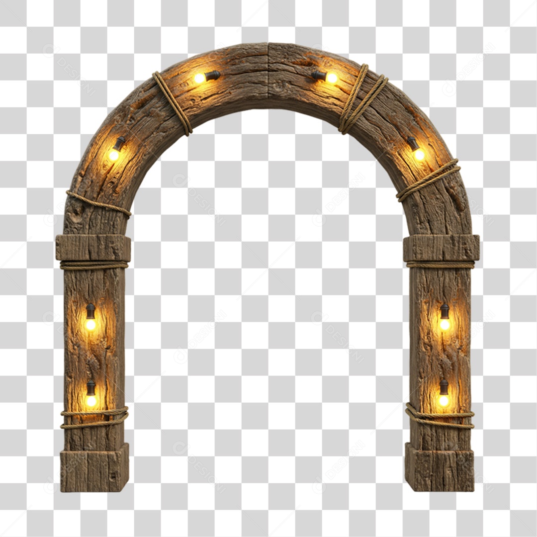 Portal de Madeira Entrada PNG Transparente