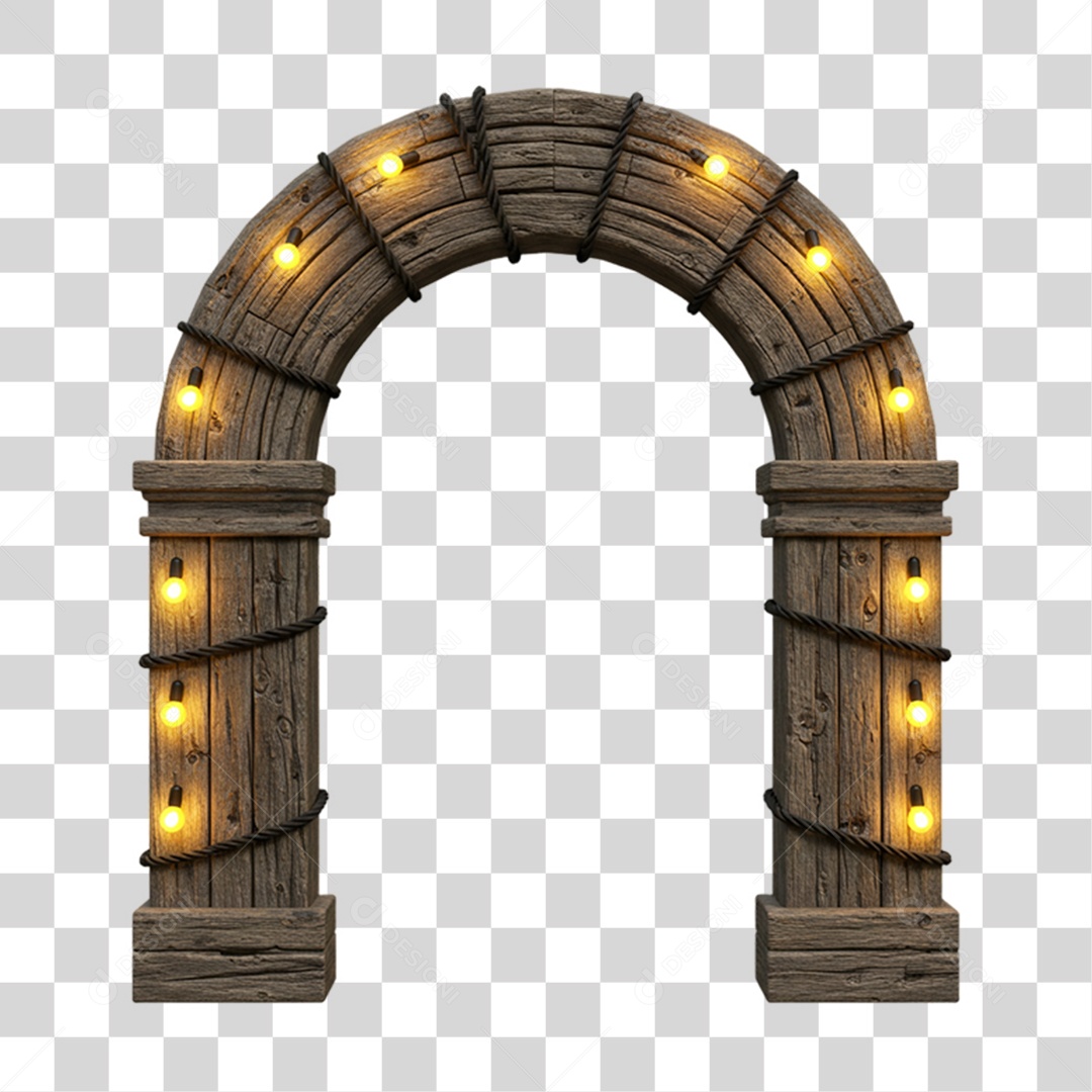 Portal de Madeira Entrada PNG Transparente