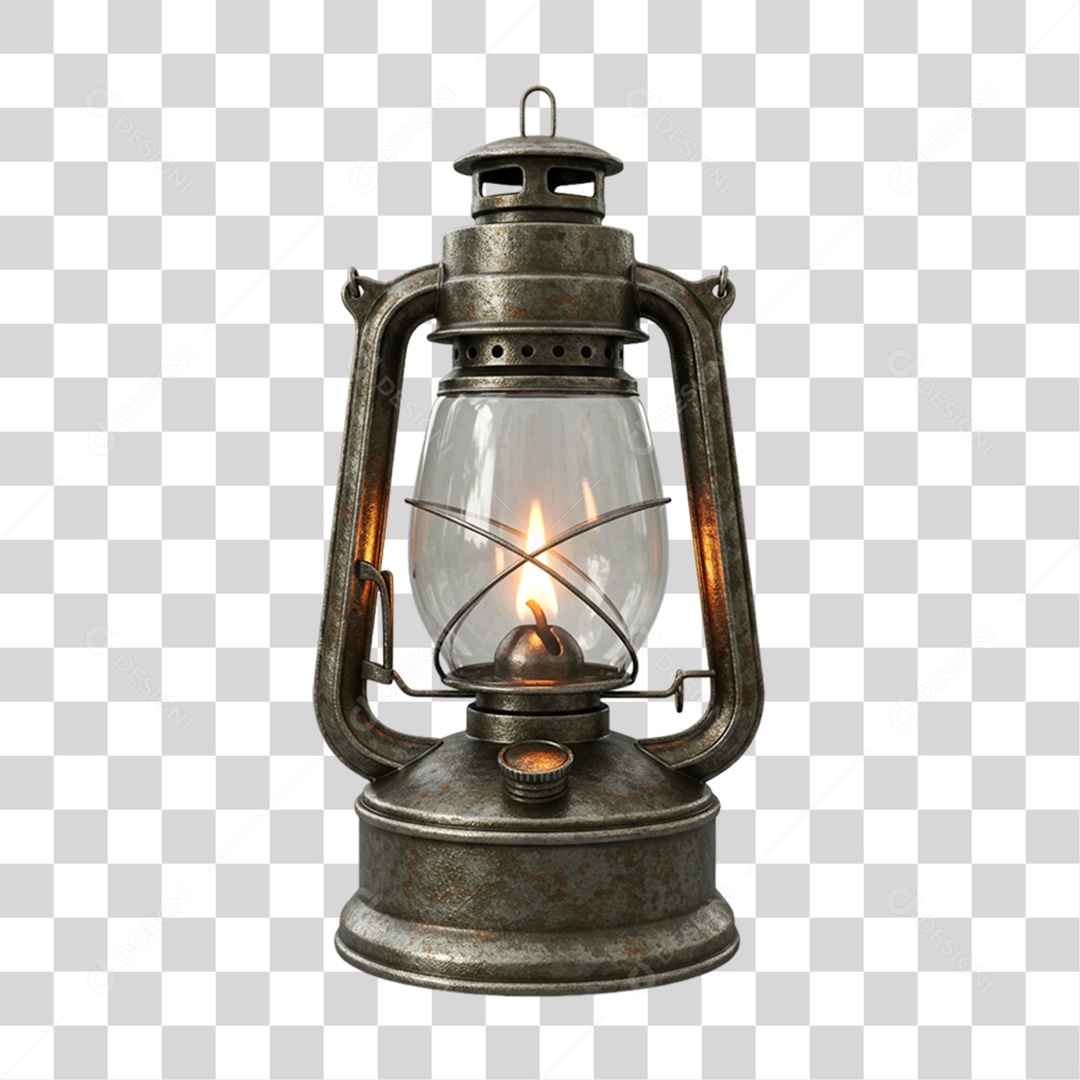 Lampião Luz Fogo PNG Transparente