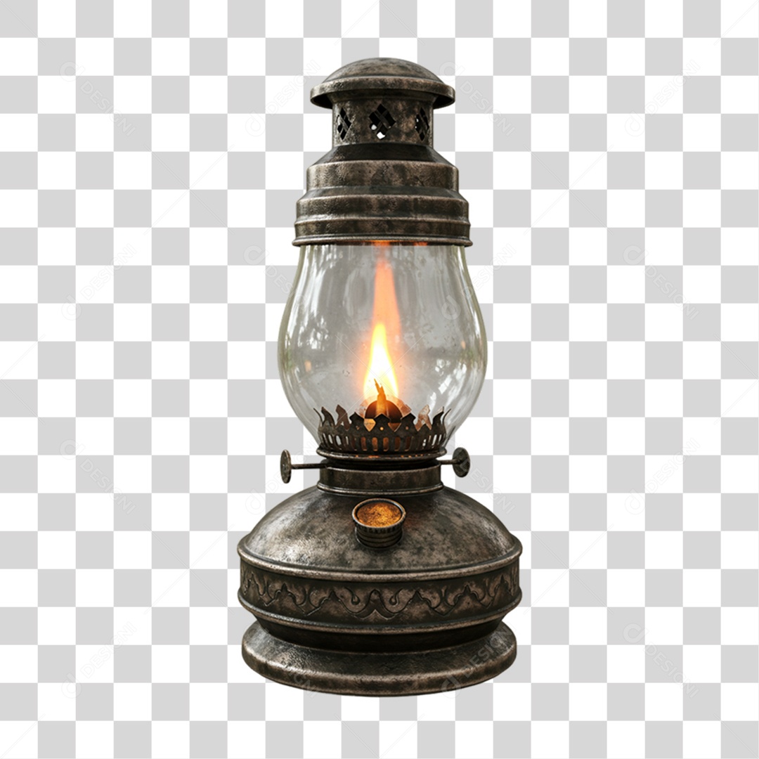 Lampião Luz Fogo PNG Transparente