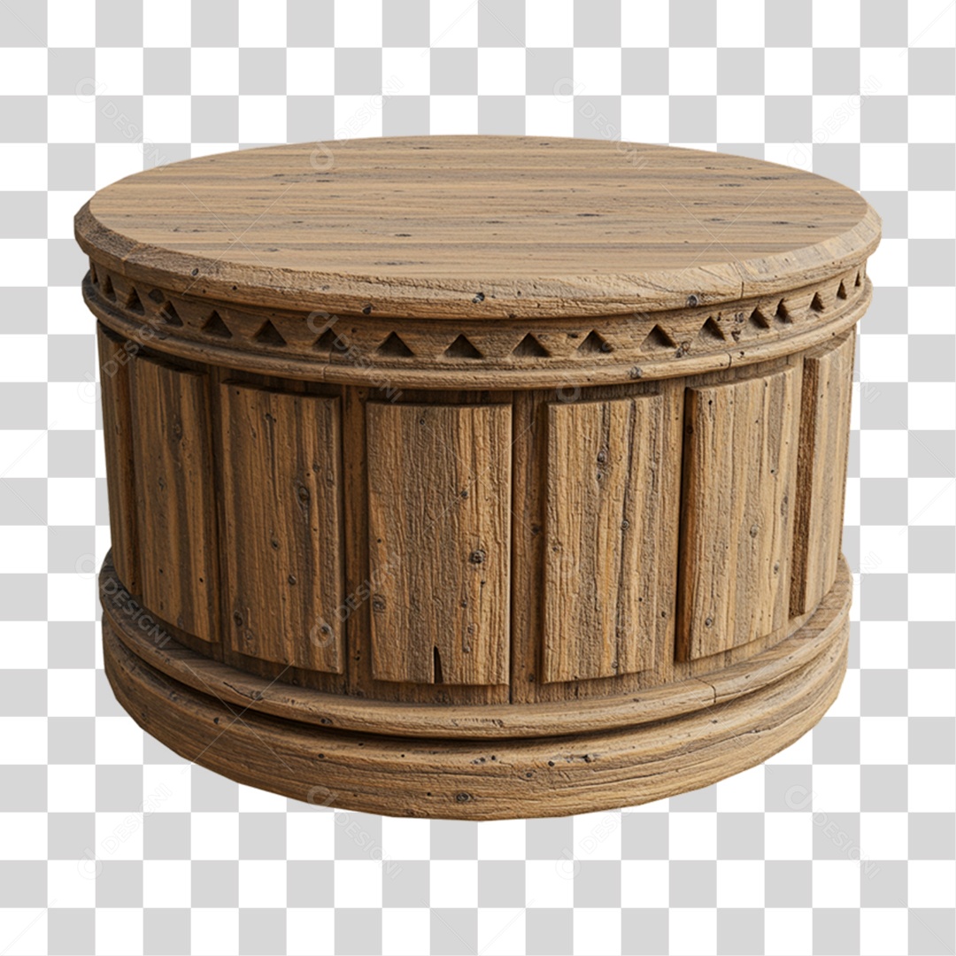 Pódio de Madeira PNG Transparente