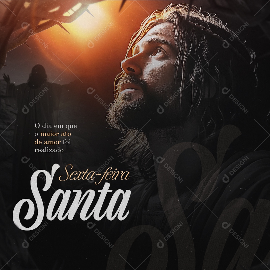 Sexta Feira Santa 18 de Abril Social Media PSD Editável