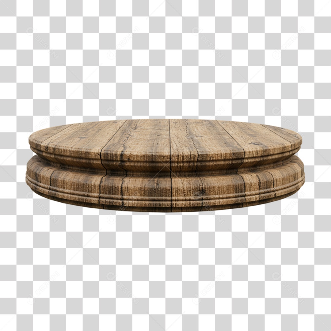 Pódio de Madeira PNG Transparente