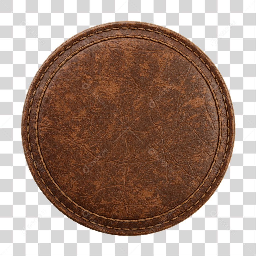 Placa de Madeira Couro PNG Transparente