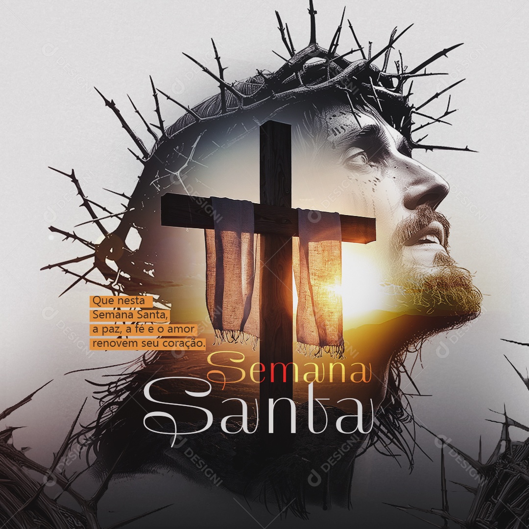 Semana Santa 18 de Abril Social Media PSD Editável