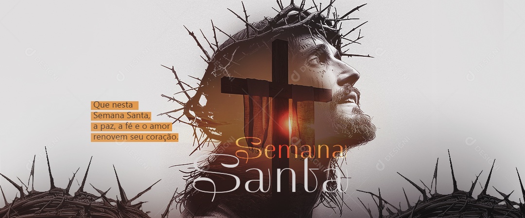 Banner Semana Santa Social Media PSD Editável