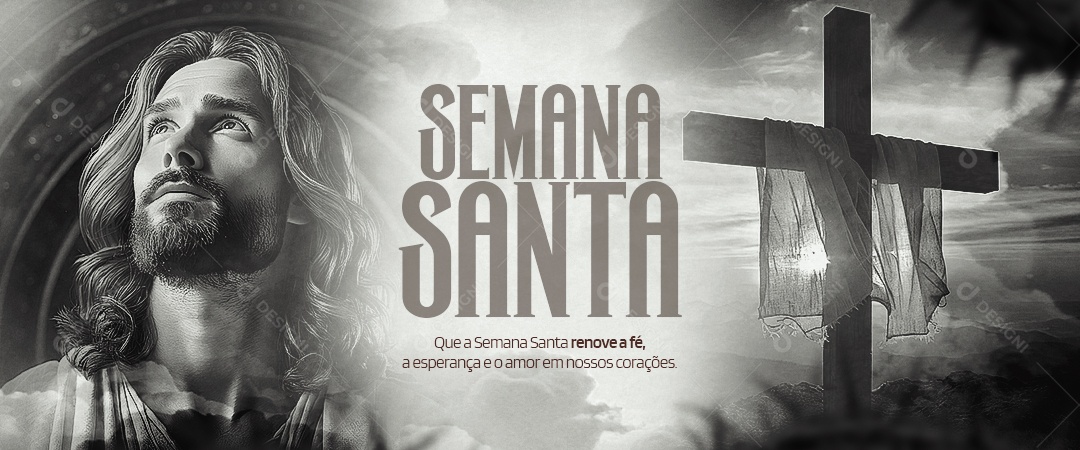Banner Semana Santa Social Media PSD Editável