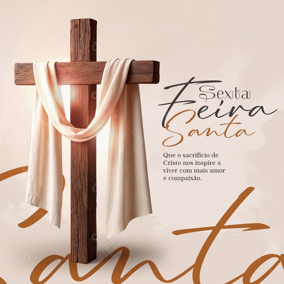 Sexta Feira Santa 18 de Abril Social Media PSD Editável