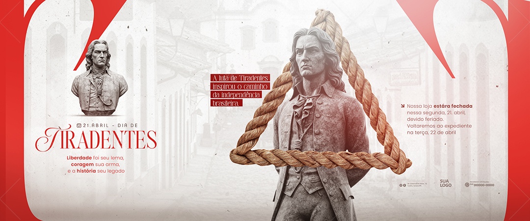 Carrossel Dia de Tiradentes 21 de Abril Social Media PSD Editável
