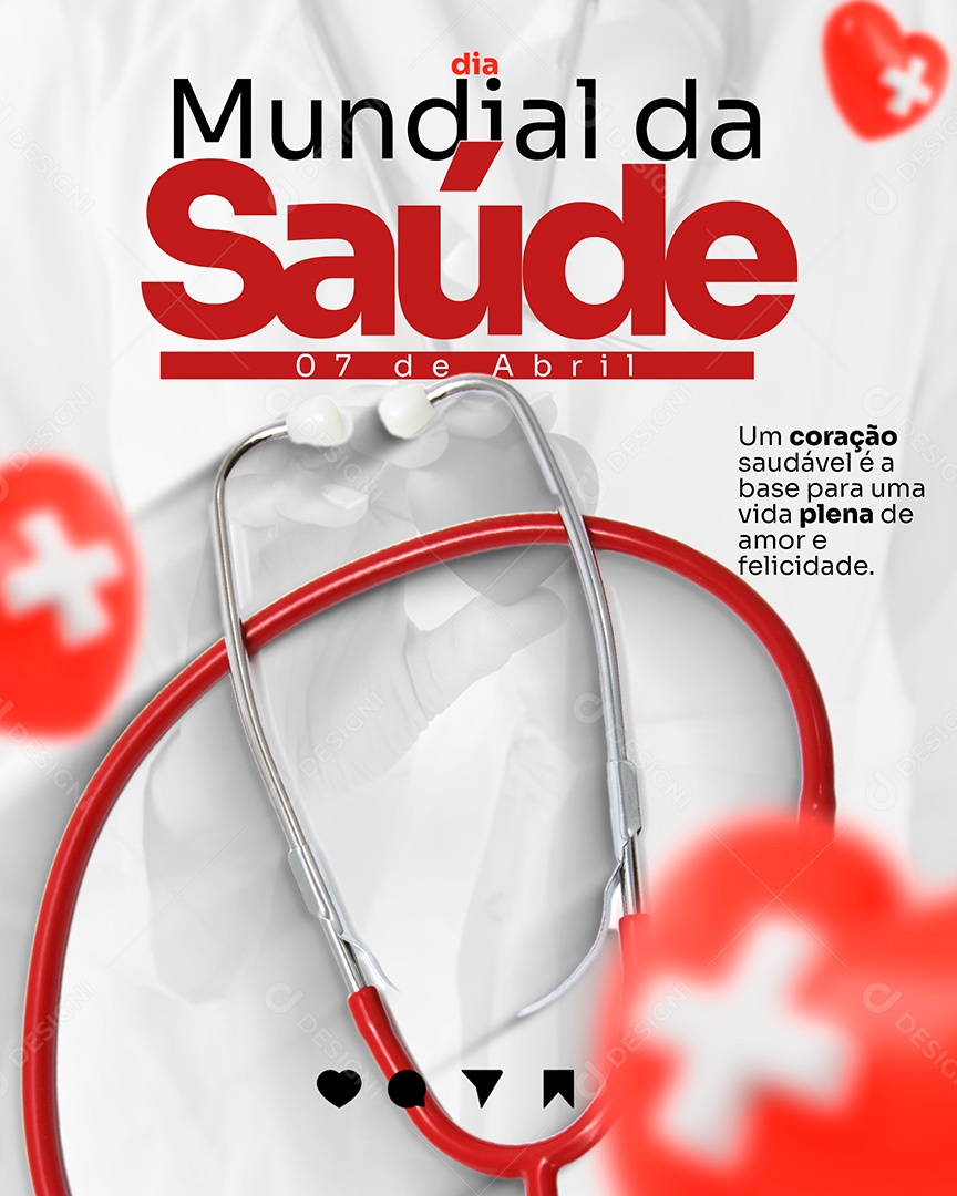 Flyer Dia Mundial da Saúde 07 de Abril Social Media PSD Editável